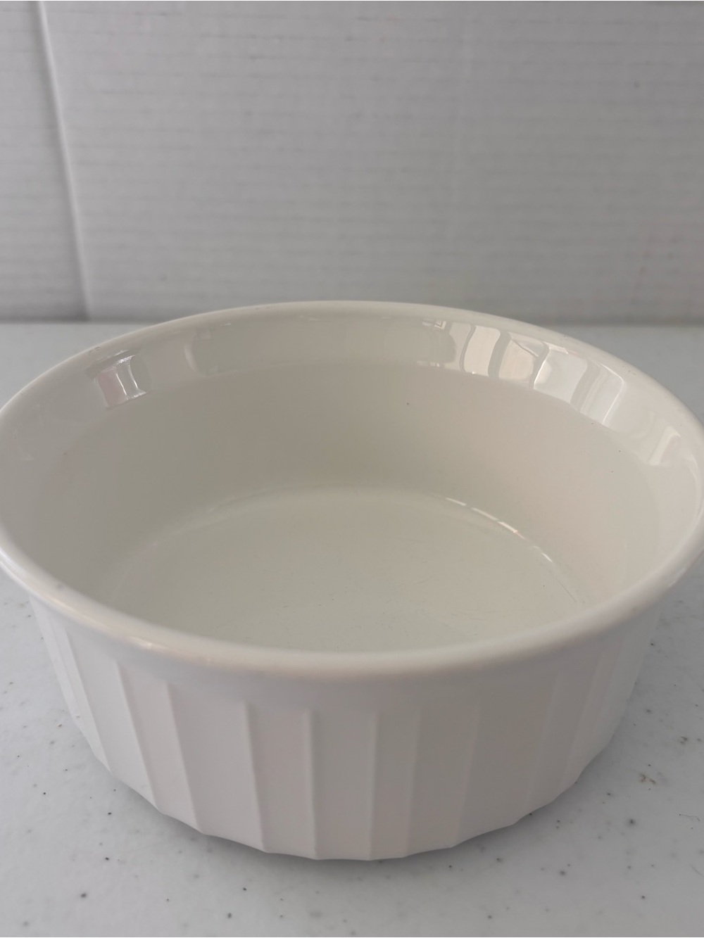 Corningware Cream Fluted Stoneware Ramekin